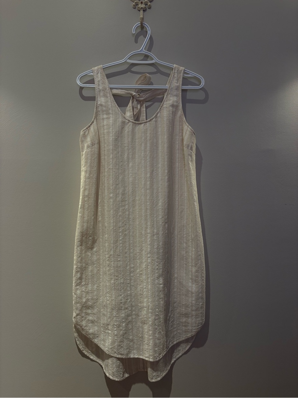 Anthropologie Cloth & Stone Cream Striped Sleeveless Dress - Picture 9 of 14